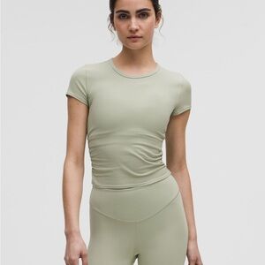 Lululemon All It Takes Back-Twist Ribbed Short-Sleeve Shirt